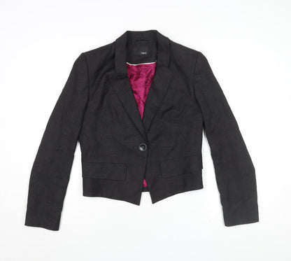 Next Women's Black Check Blazer, Size 12, Business