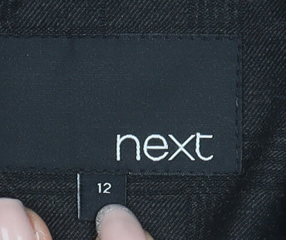 Next Women's Black Check Blazer, Size 12, Business
