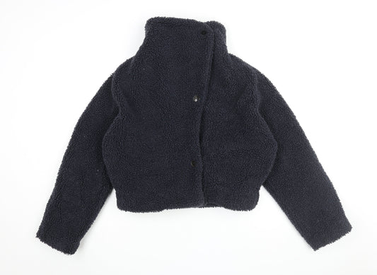 D'Viego Womens Black Cropped Fleece Jacket XS