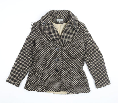 Marks & Spencer Women's Black Pea Coat Size 14
