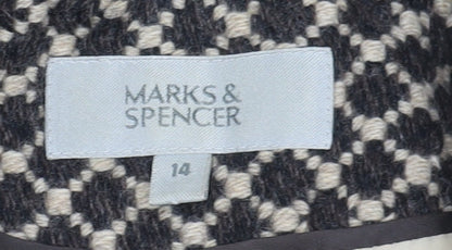 Marks & Spencer Women's Black Pea Coat Size 14