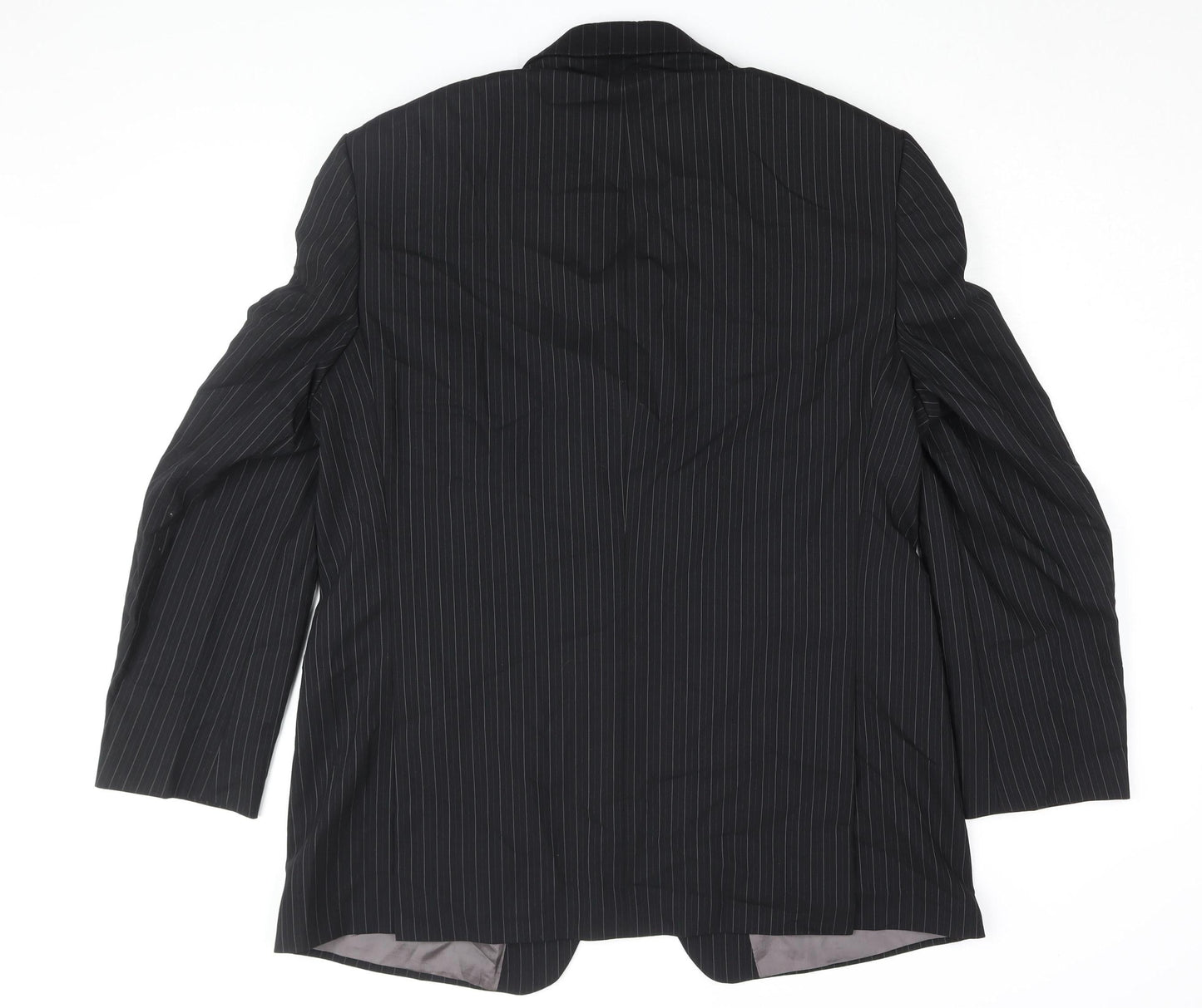Marks and Spencer Men's Black Striped Blazer 44R