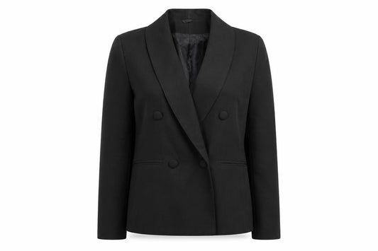 C&A Women's Black Blazer, Size 10, Double Breasted