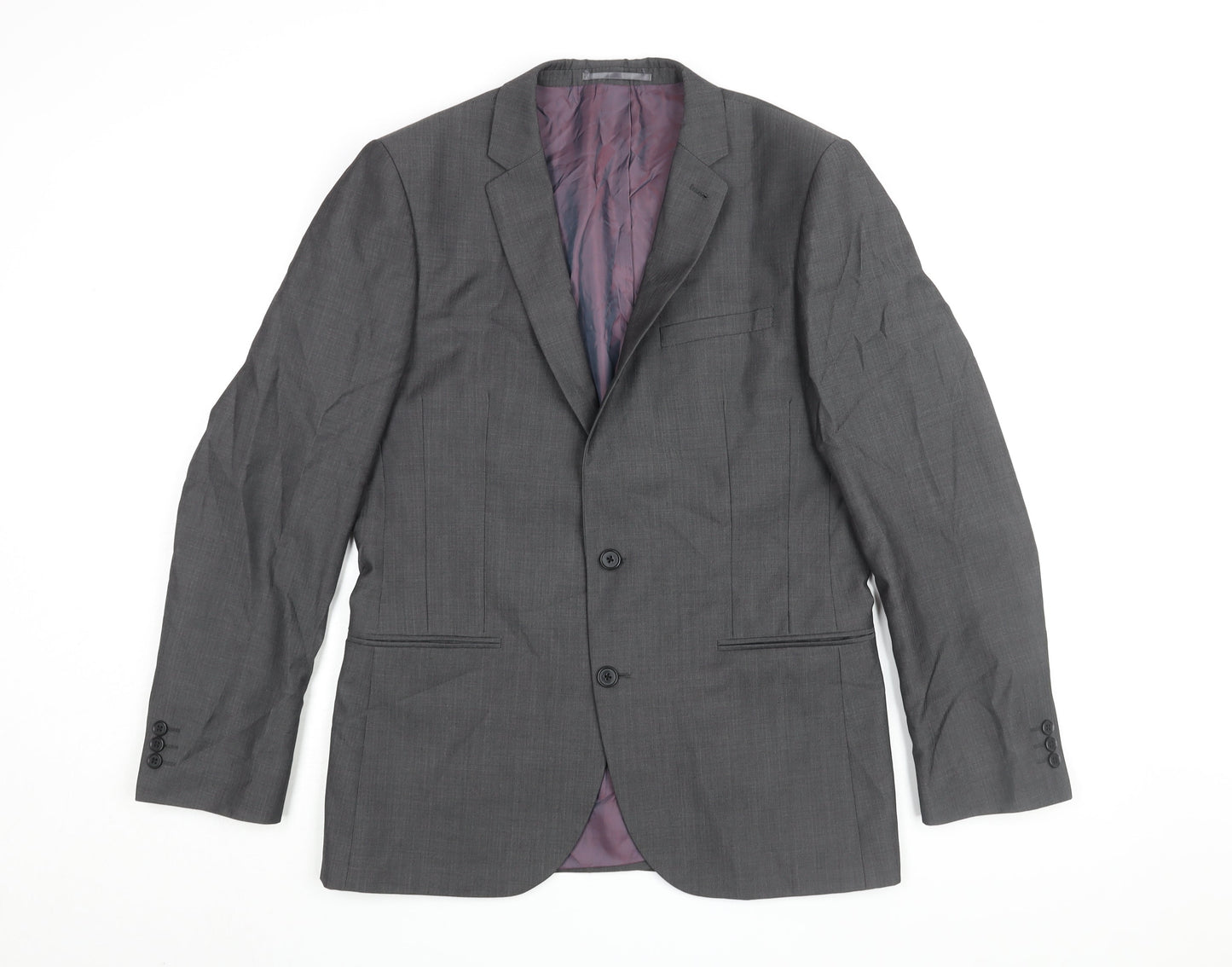 Next Men's Grey Blazer 40R Regular Fit Formal