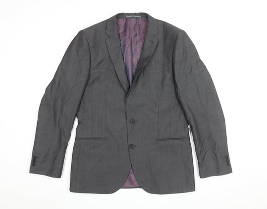 Next Men's Grey Blazer 40R Regular Fit Formal