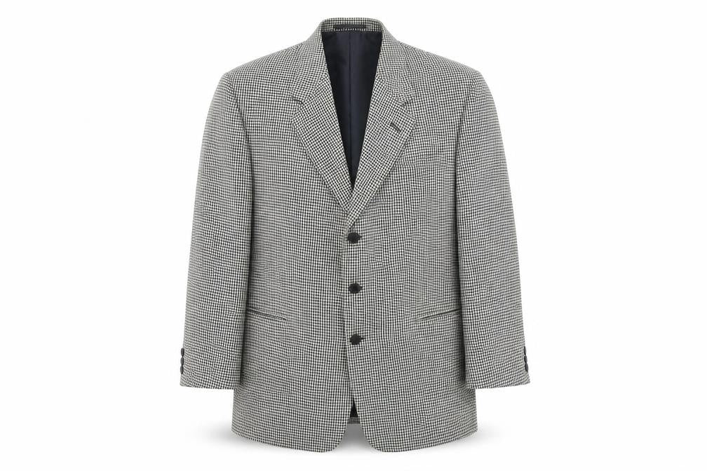 Burton Mens Black and White Check Blazer Size 46R