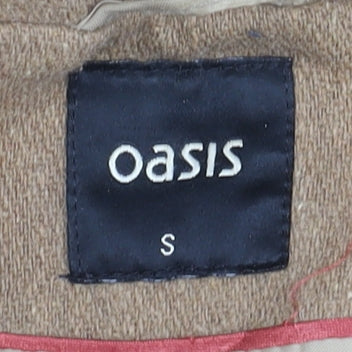 Oasis Woman's Beige Trench Coat Small Belted Button Classic