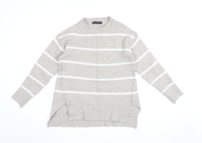 Marks & Spencer Women's Beige Striped Pullover S