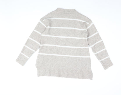 Marks & Spencer Women's Beige Striped Pullover S