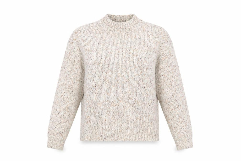 New Look Women's Beige M Pullover Jumper, Knit, Relaxed Fit