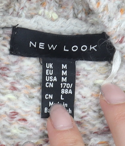 New Look Women's Beige M Pullover Jumper, Knit, Relaxed Fit