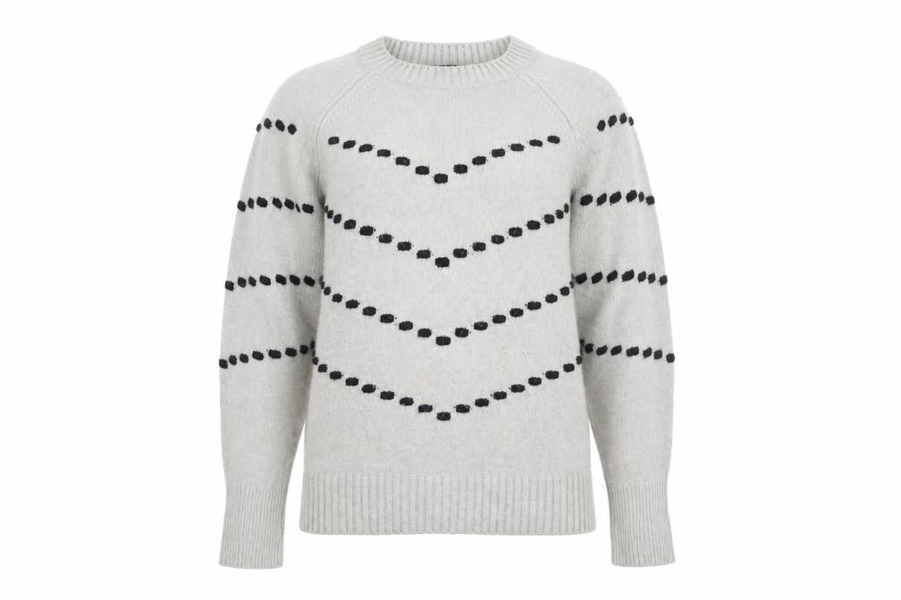 Klass Women's Grey Jumper L with Geometric Pattern
