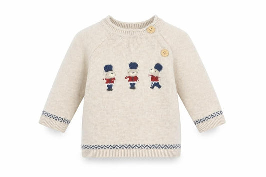 Next Beige Cotton Unisex Baby Jumper, 3-6 Months, Fun Design