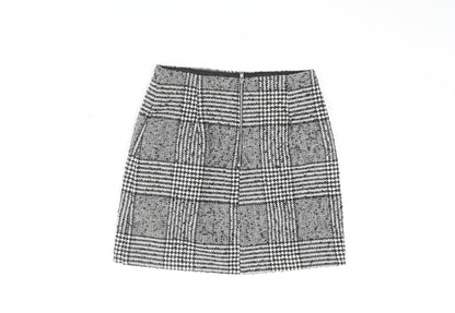 New Look Women's Black Plaid Short Skirt Size 6