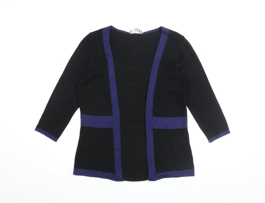 Per Una Women's Black 3/4 Sleeve Knit Blouse - Size 12