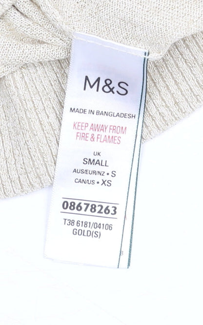 Marks & Spencer Women's Gold Roll Neck Sweater