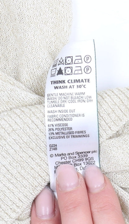 Marks & Spencer Women's Gold Roll Neck Sweater