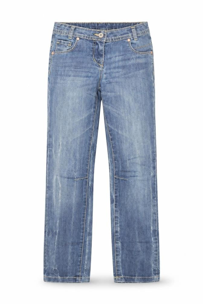 Marks & Spencer Girls Blue Straight Jeans, Size 10 Years