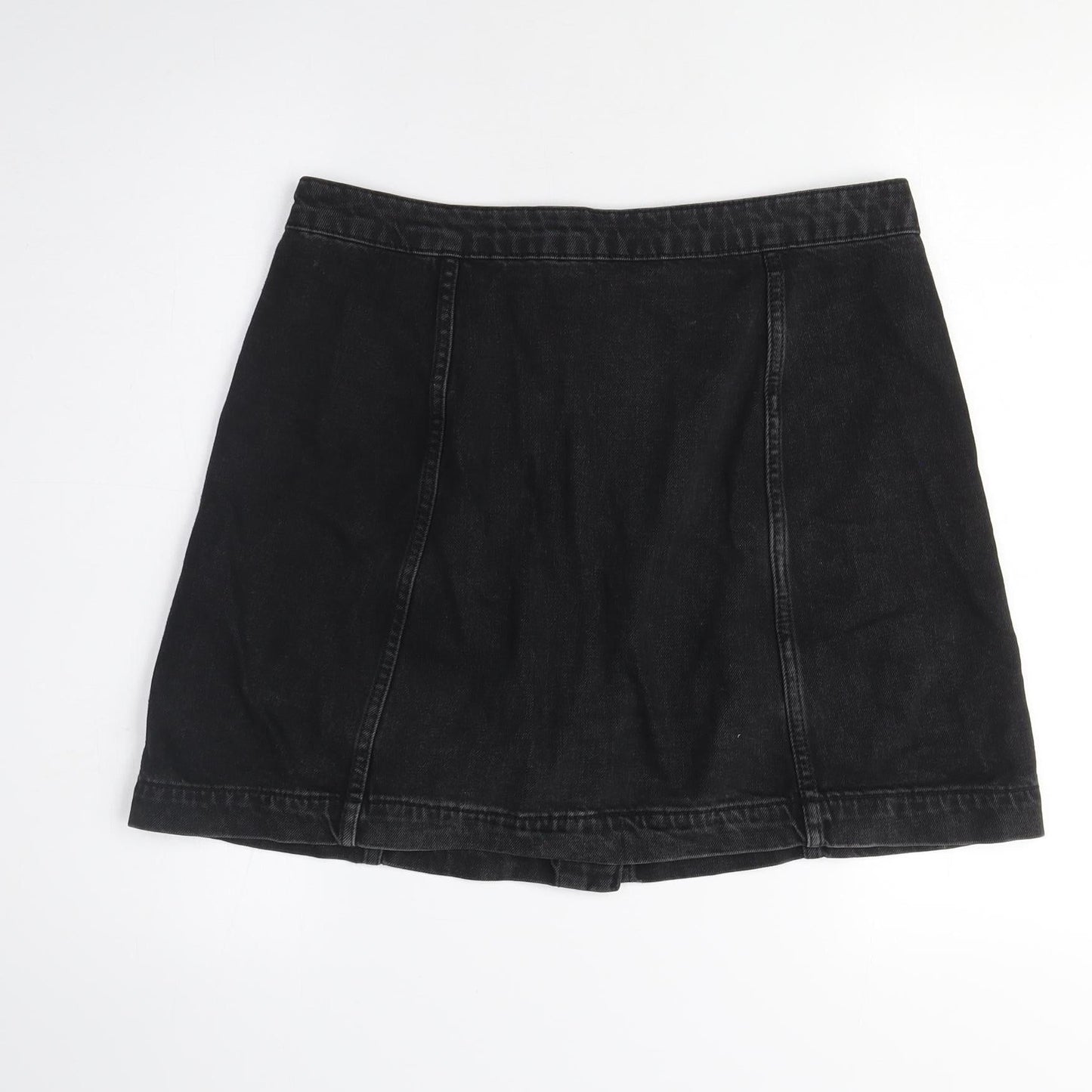 Topshop Women's Black A-Line Mini Skirt Size 32