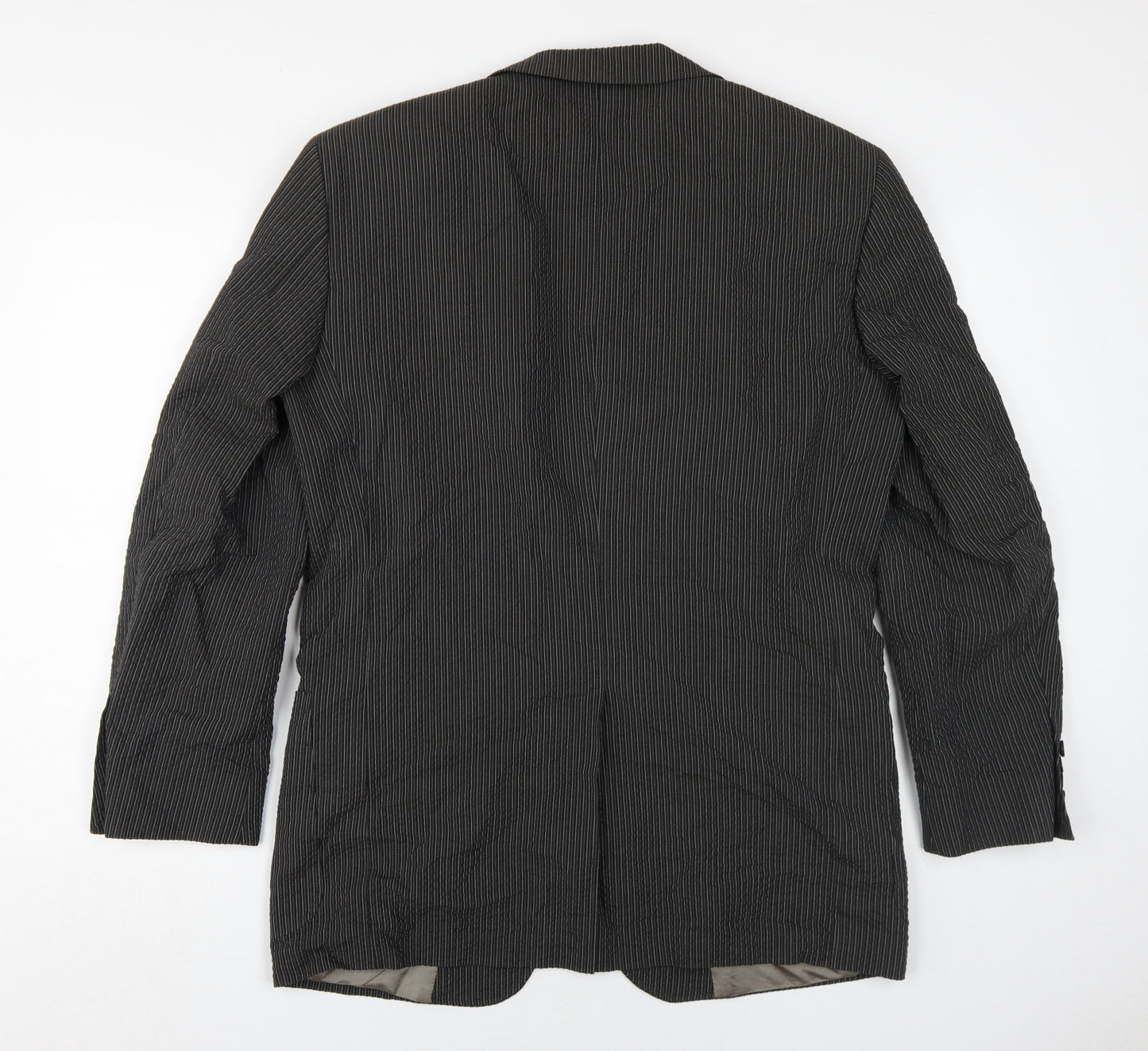 Strellson Men's Black Pinstripe Blazer 48R Business