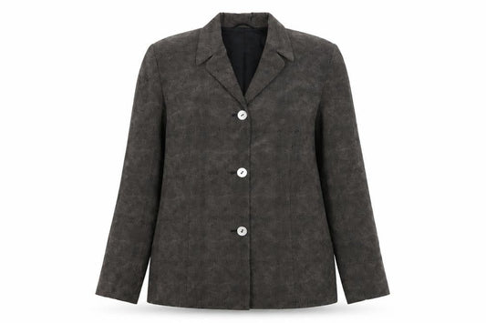 Olsen Women's Brown Animal Print Silk Blazer Size 12