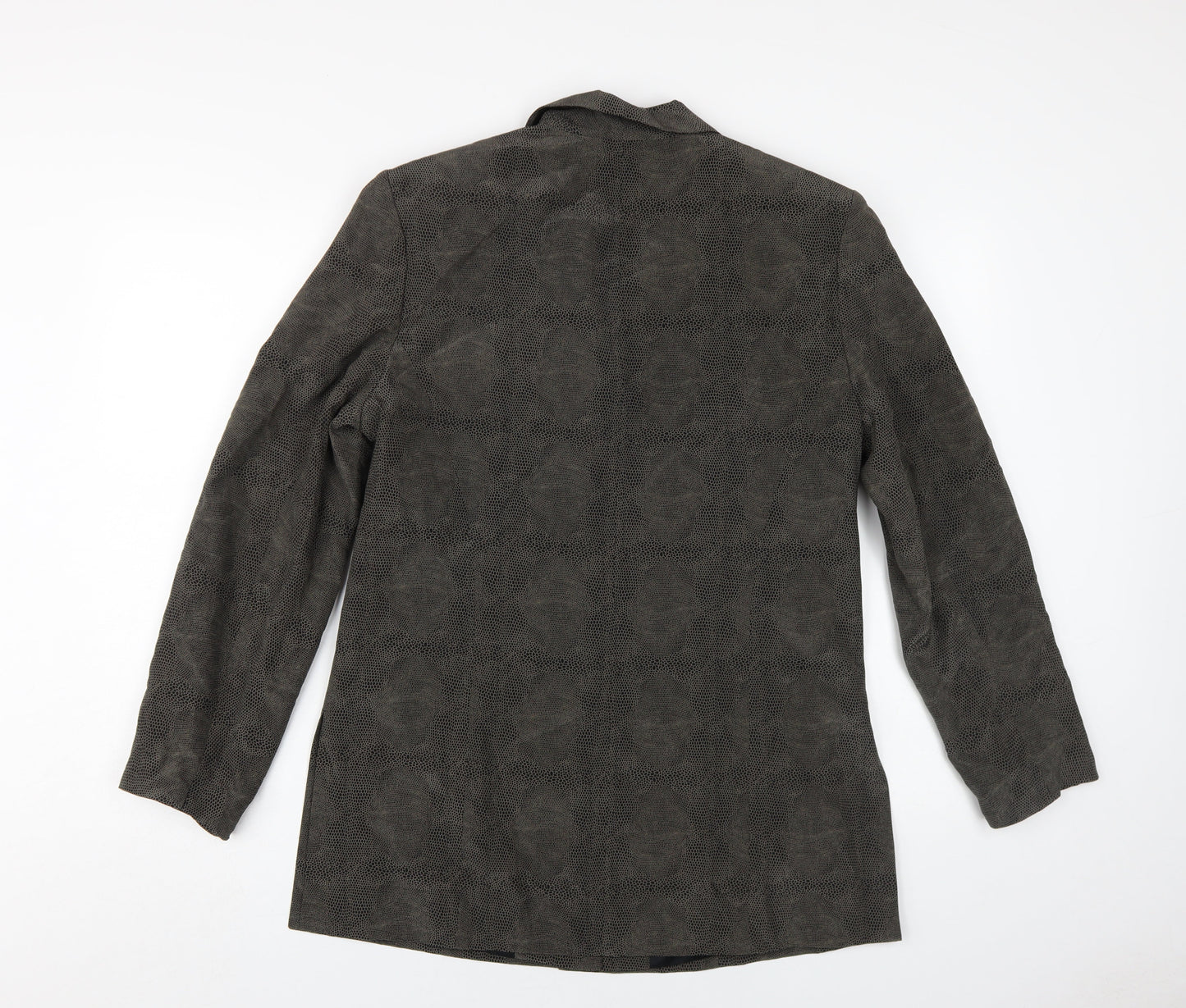 Olsen Women's Brown Animal Print Silk Blazer Size 12