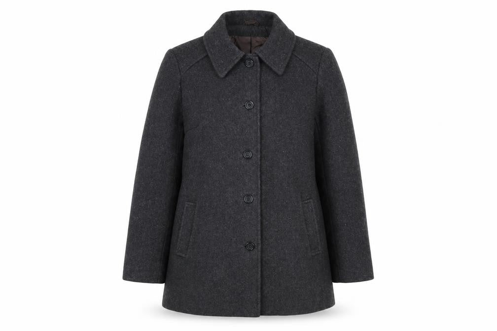 Littlewoods Women's Grey Wool Coat, Size 14