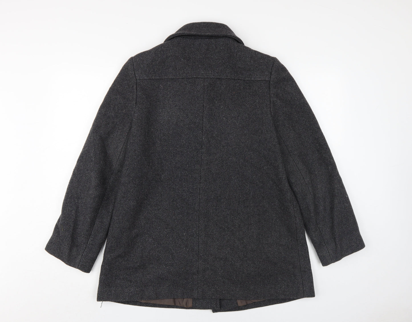 Littlewoods Women's Grey Wool Coat, Size 14