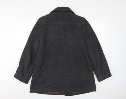 Littlewoods Women's Grey Wool Coat, Size 14
