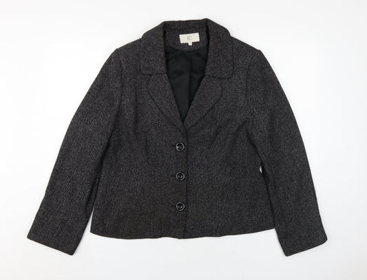 CC Women's Black Blazer Size 16 Business Jacket