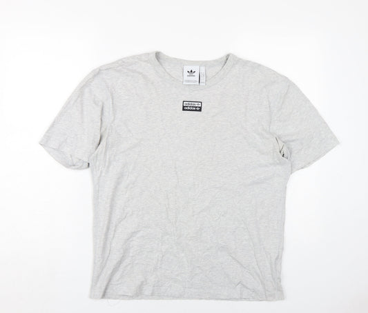 Adidas Unisex Grey T-Shirt M Crew Neck Casual