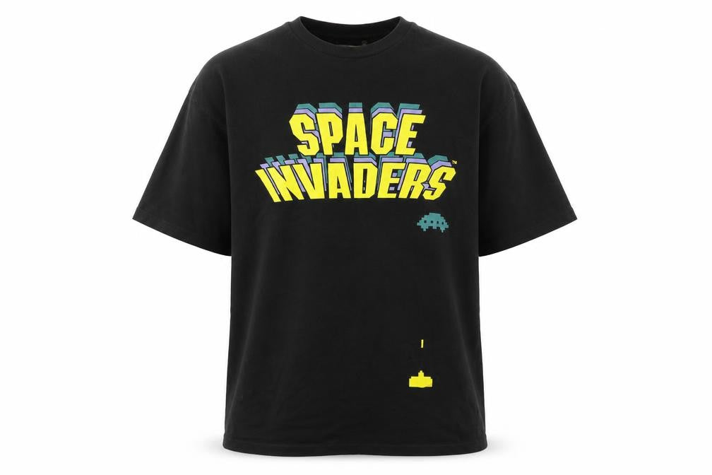 Difuzed Men's Black Space Invaders T-Shirt, M