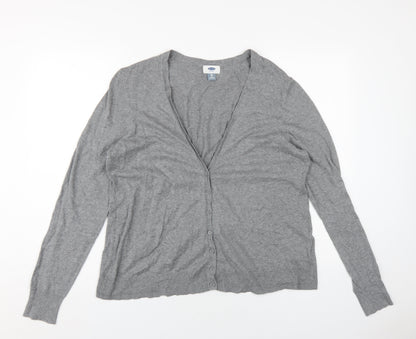 Old Navy Women's Grey Cardigan XL 100% Cotton