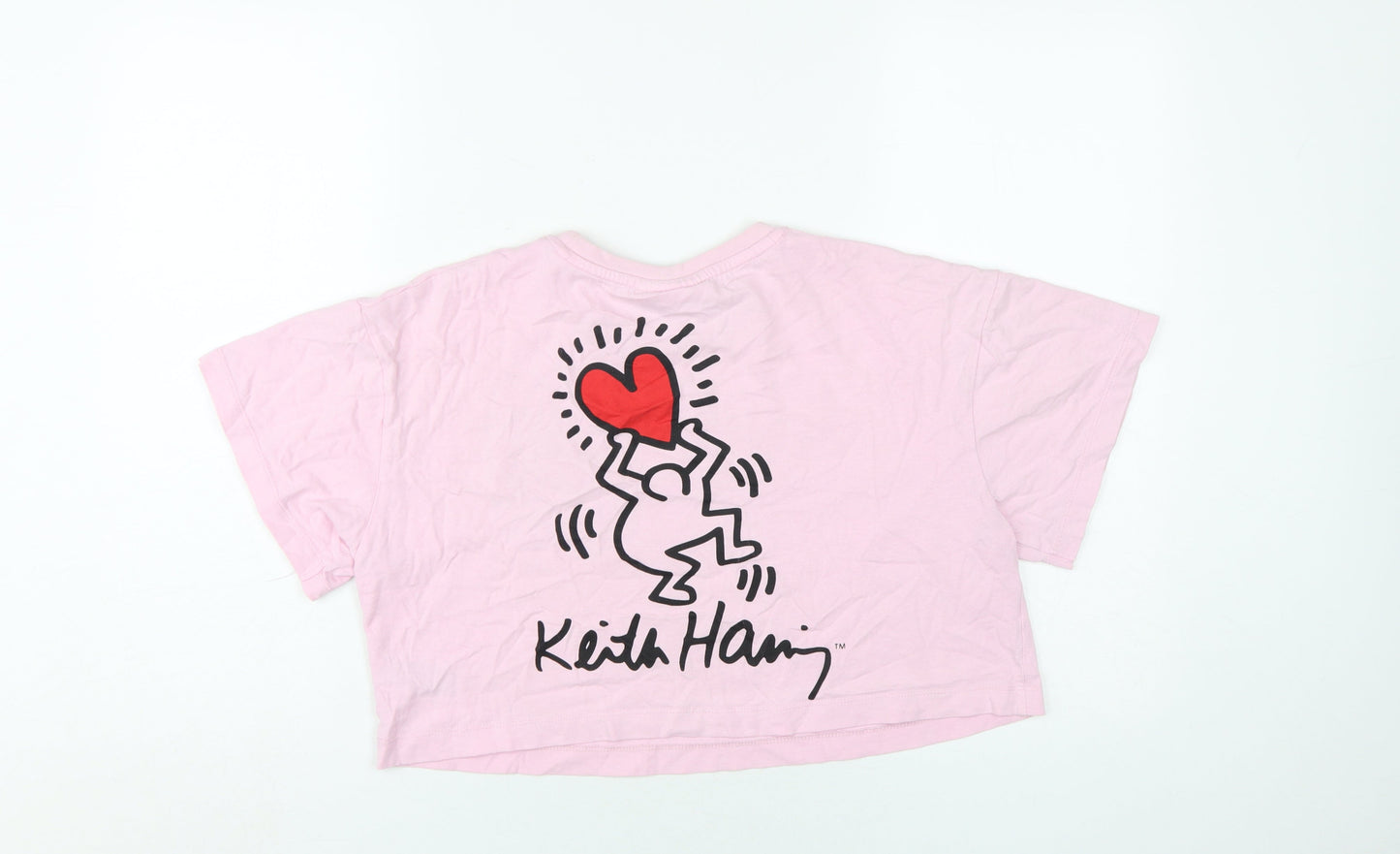 Keith Haring Pink Cropped T-Shirt M Unisex Adults