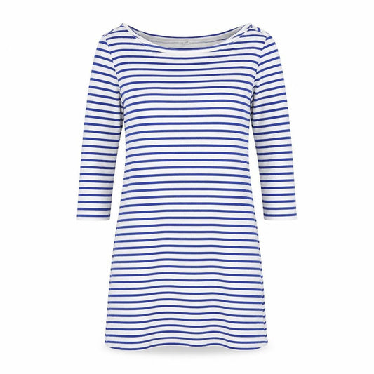 Uniqlo Women's Blue Striped T-Shirt Dress S