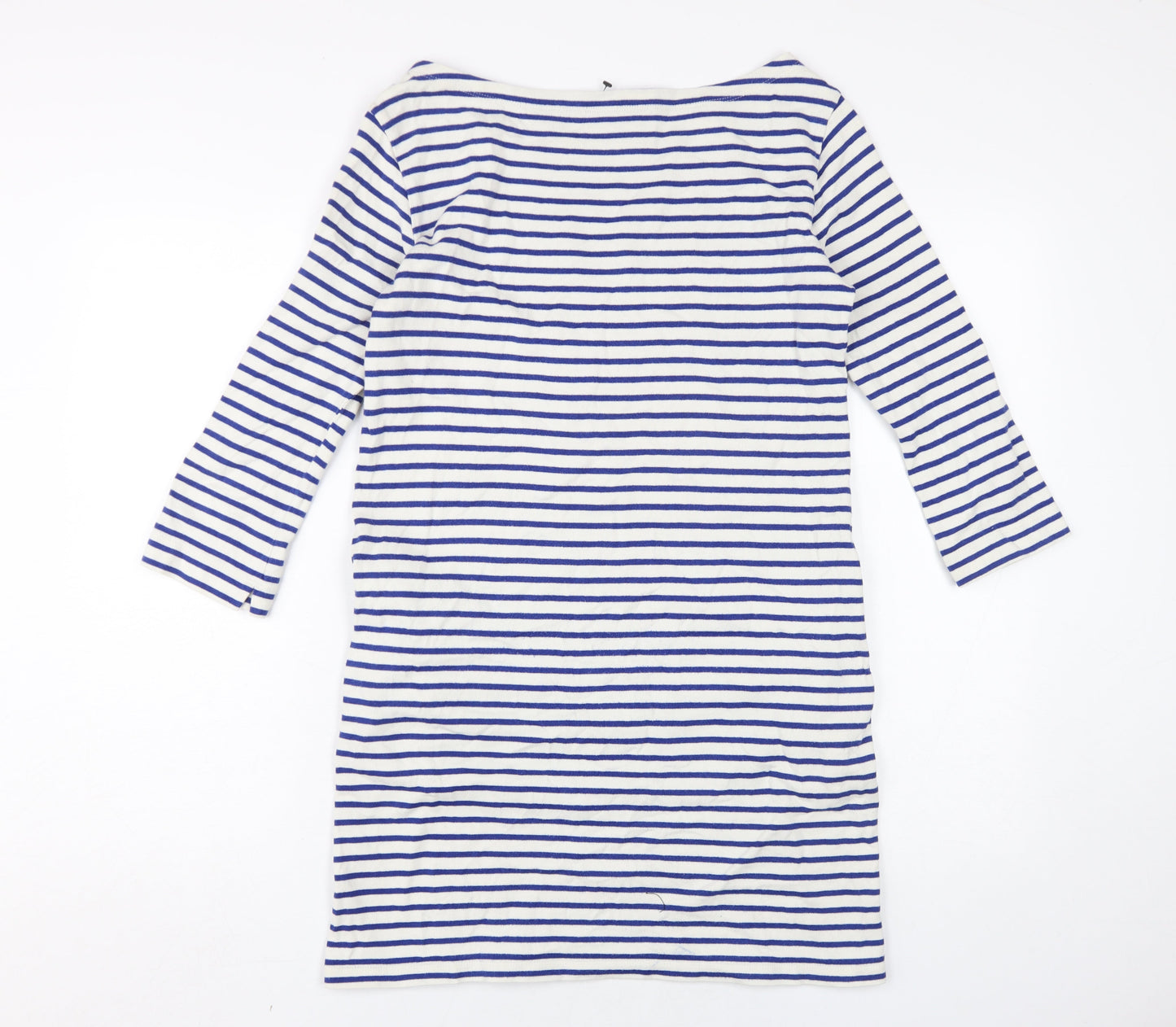 Uniqlo Women's Blue Striped T-Shirt Dress S
