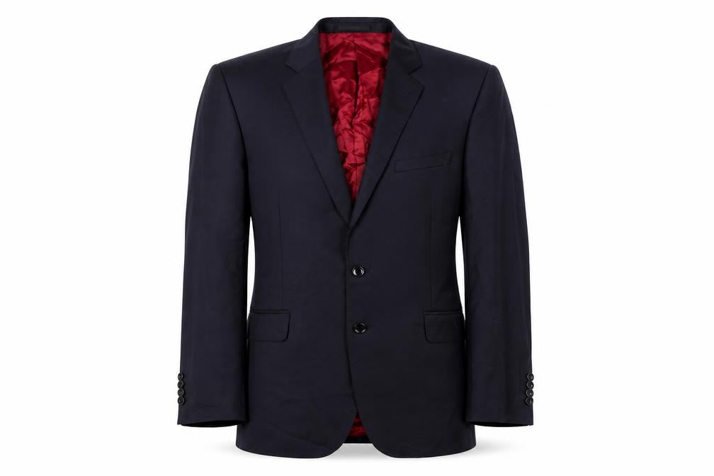Samuel Slater Men's Black 40R Wool Blazer - Formal