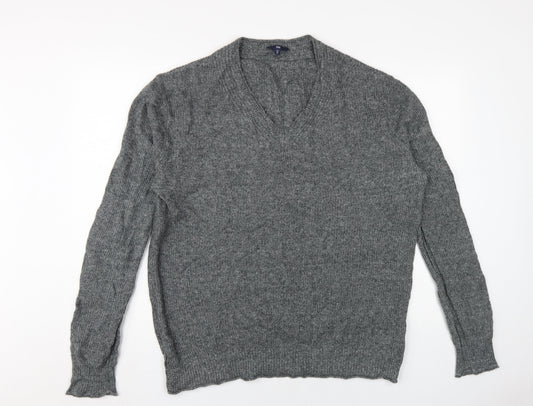 Gap Men's Grey V-Neck Pullover Jumper XL