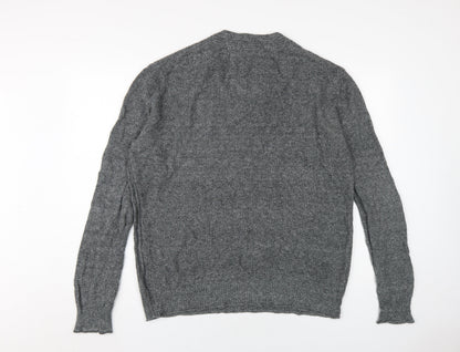 Gap Men's Grey V-Neck Pullover Jumper XL