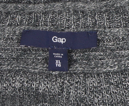 Gap Men's Grey V-Neck Pullover Jumper XL
