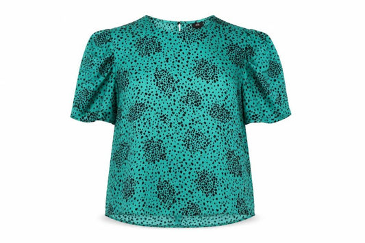 River Island Women's Green Animal Print Blouse Size 14
