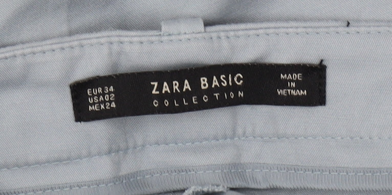 Zara Women's Blue Chino Trousers Size 6