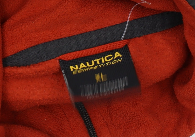 Nautica Men's XL Red 1/4 Zip Fleece Sweatshirt