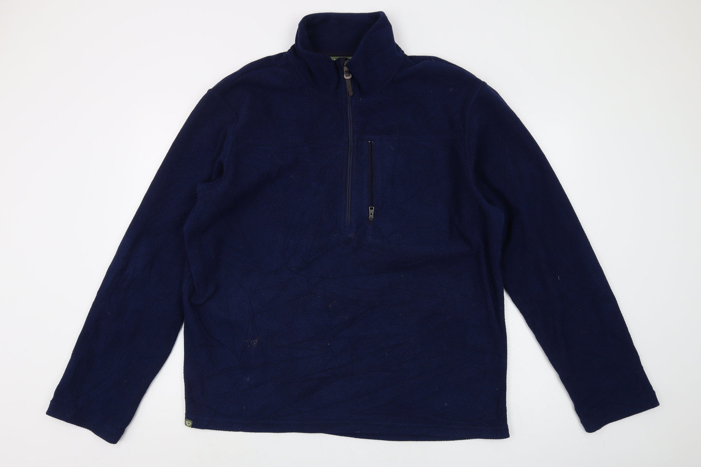 Brasher Men's Blue 1/2 Zip Fleece Sweatshirt XL