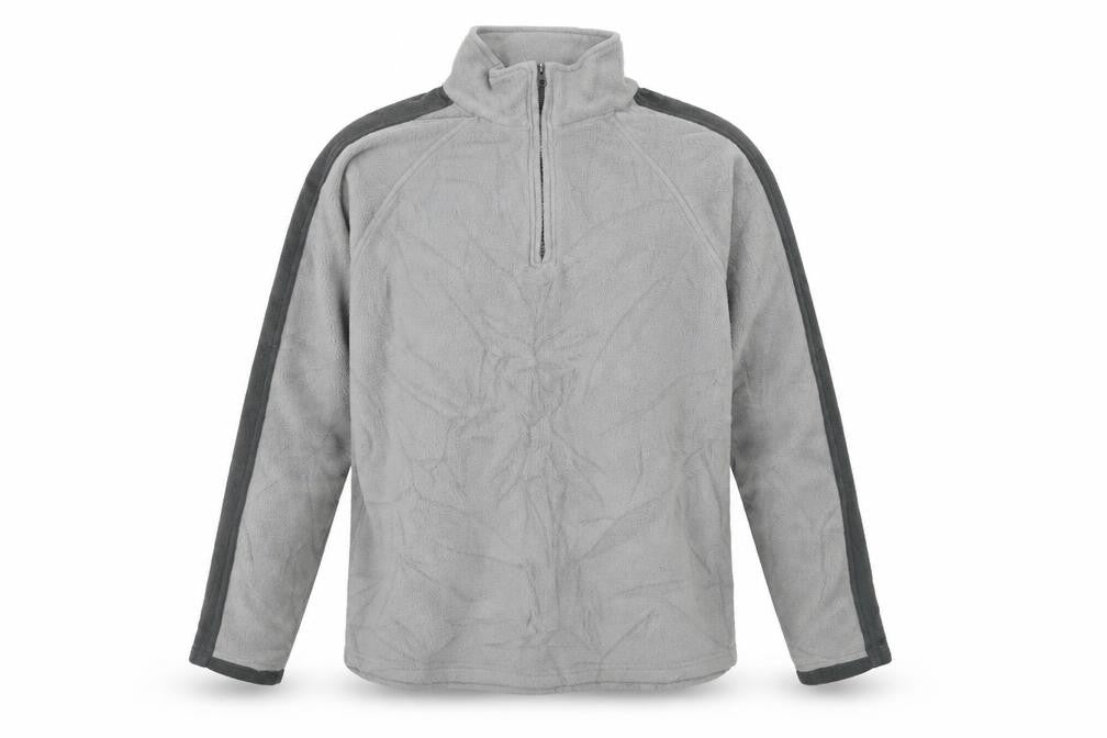 Reefen Men's Grey 1/4 Zip Fleece Sweatshirt S