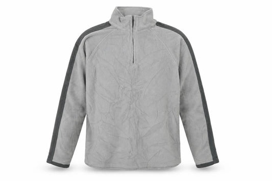 Reefen Men's Grey 1/4 Zip Fleece Sweatshirt S