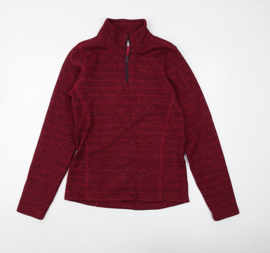 Mountain Warehouse Women's Red Henley Sweatshirt Size 12