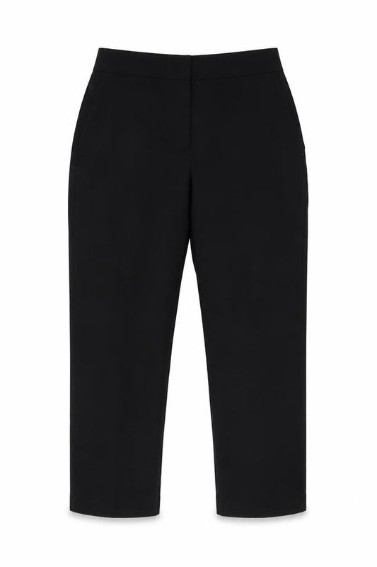 ASOS DESIGN Women's Black Cropped Trousers, Size 16