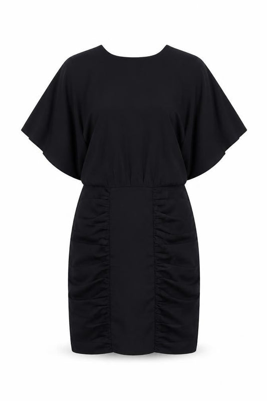 Pied A Terre Women's Black Silk Cotton Dress UK 8