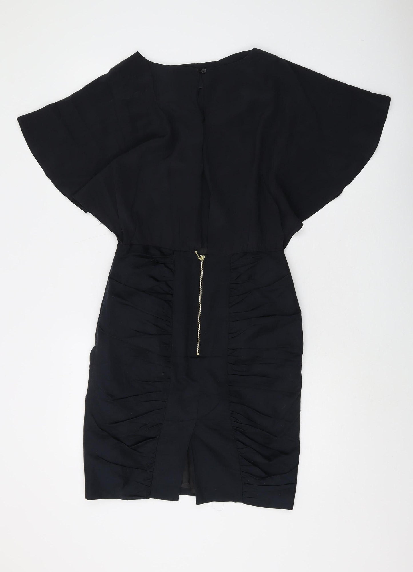 Pied A Terre Women's Black Silk Cotton Dress UK 8